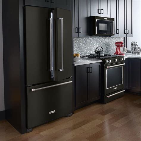 black cabinets with stainless steel appliances|black stainless steel kitchen cabinets.